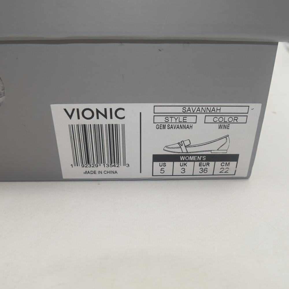 New Vionic Savannah Flats Loafers Shoes Women's 5 Wine Red - Picture 9 of 12